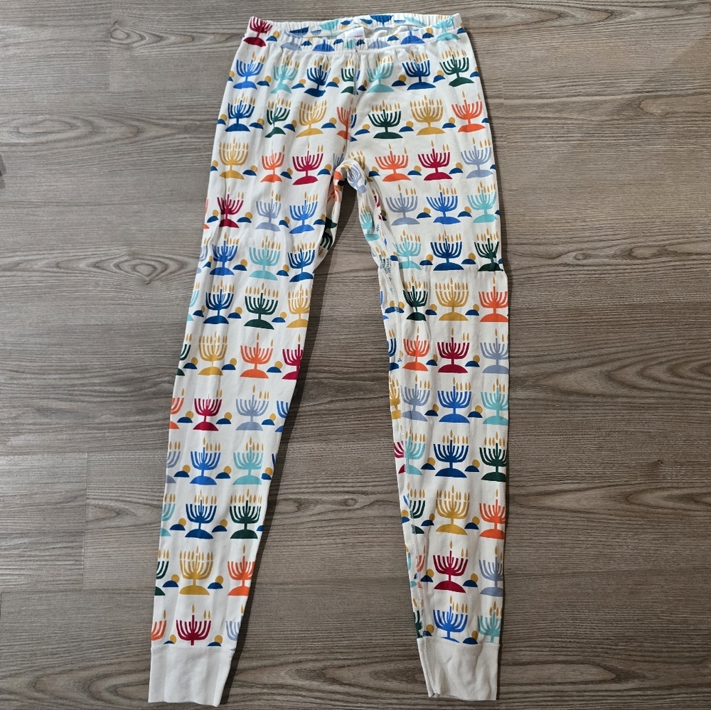Hanna Andersson Multicolor Menorah Print Holiday Pajamas Pj Pants